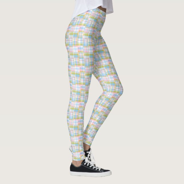 Leggings Style patchwork Madras pré élégant carreaux tartan (Droite)