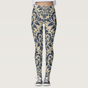 Leggings Style Rétro : Abstrait Floral sans joint