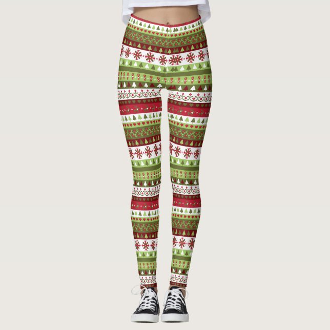 Leggings style Sweater de Noël  (Devant)