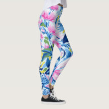 Style tendance Bleu Rose Lilly Motif Floral