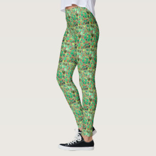 Leggings Succulent Cactus Pots Plante Vert Cactus Jardin
