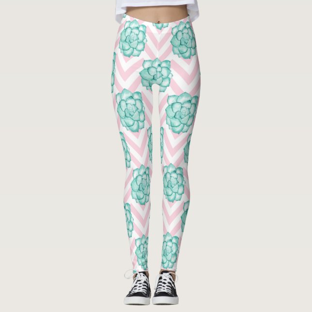 Leggings Succulent rose (Devant)