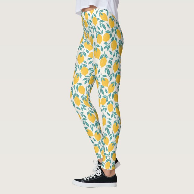 Leggings Sucré Branches de citron Motif (Gauche)