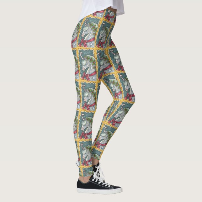 LEGGINGS SUCRE DE CANNE CHRISTMAS UNICORN, HORSE PONY LEGIN (Droite)