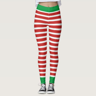 Leggings Sucre de canne de Noël des elfes de vacances