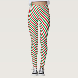 Leggings Sucre de canne de Noël rayé