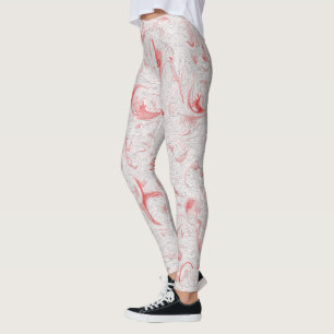 Leggings Sucre de canne de Noël Rouge et blanc rayé