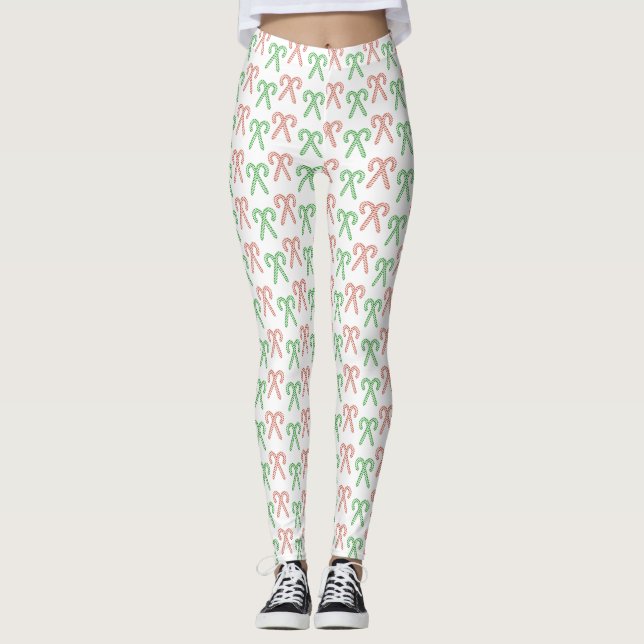Leggings Sucre de canne/menthe poivrée (Devant)