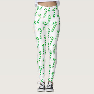 Leggings - Sucres de canne à rayures vertes