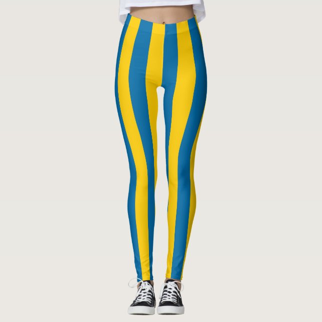 Leggings Suède Couleurs du drapeau national Verticales (Devant)