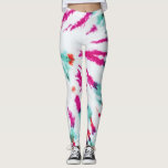 Leggings Summer Artsy Girly Neon Turquoise Pink Tie Dye Mot<br><div class="desc">Cette motif bohème moderne et artistique est parfaite pour les mois d'été. Sur un simple arrière - plan blanc, il est décoré d'un motif abstrait couleur cravate rose néon, violet, vert turquoise et orange. C'est cool, unique et tendance. ***REMARQUE IMPORTANTE DE CONCEPTION : Pour toute demande de conception personnalisée, comme...</div>