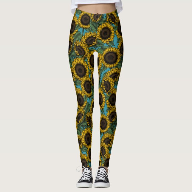 Leggings Sunflower field (Devant)