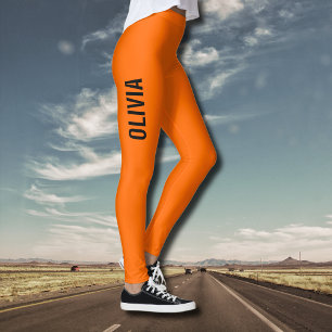 Leggings Sunset Orange Nom moderne   Minimaliste tendance