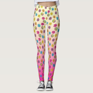 Leggings Super Hippie Paix et Fleur Douche rose fondu