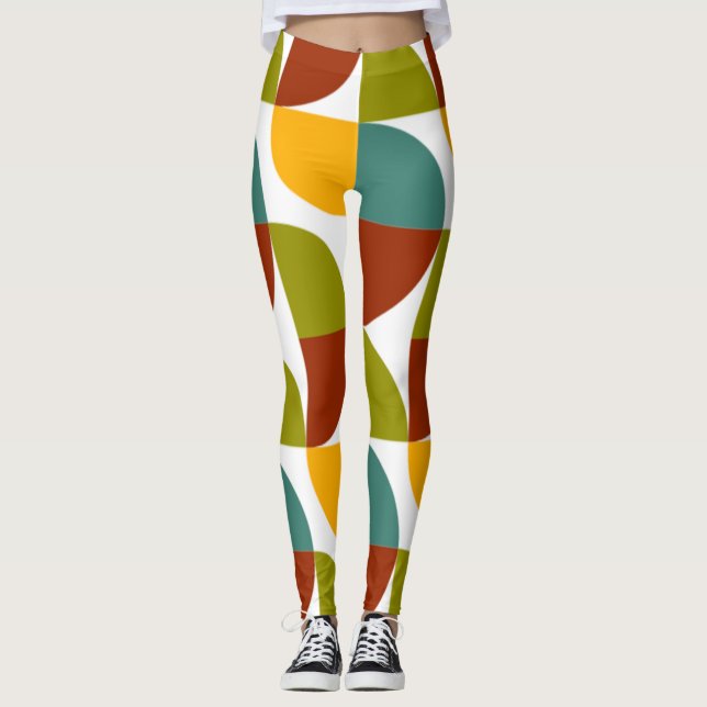 Leggings super les années 70 Motifs géométriques (Devant)
