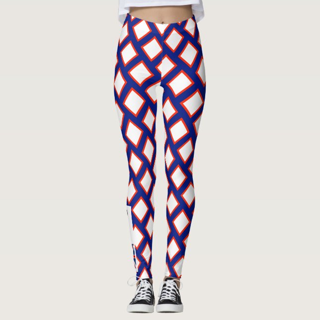 Leggings Superbes blocs de drapeau britannique de Grande-Br (Devant)