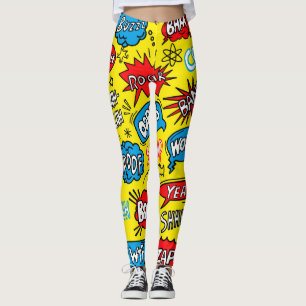 Leggings Superhero Saga : Motifs comiques mignons