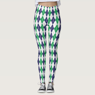 Leggings Sur les hérissons du Jacquard vert