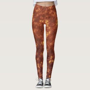 Leggings Surface de la planète volcanique de lave chaude