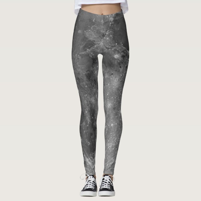 Leggings Surface lunaire pleine lune (Devant)