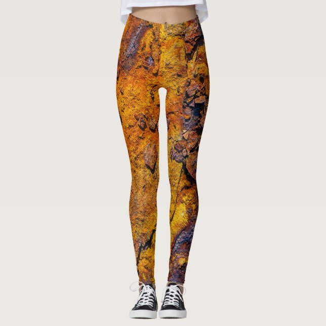 Leggings Surface métallique rouillée (Devant)