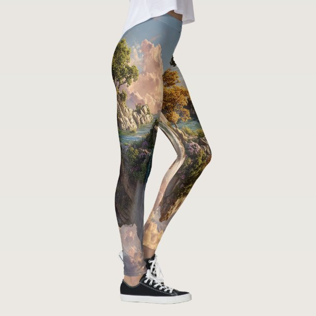 Leggings Surreal Floating Cliffs With Waterfalls (Droite)