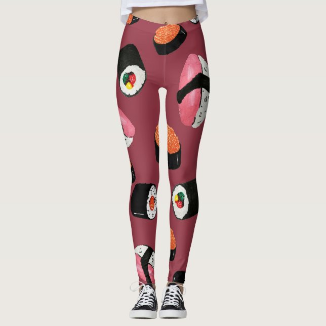 Leggings Sushi Onigiri Rolls : Illustration transparente (Devant)