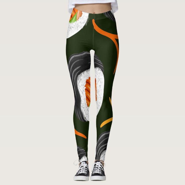 Leggings Sushi Roll Athletic Yoga (Devant)