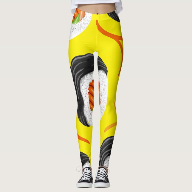 Leggings Sushi Roll Athletic Yoga (Devant)