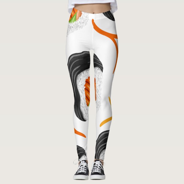 Leggings Sushi Roll Athletic Yoga (Devant)