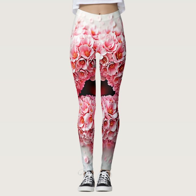 Leggings Sweet Bloom Lips Art (Devant)