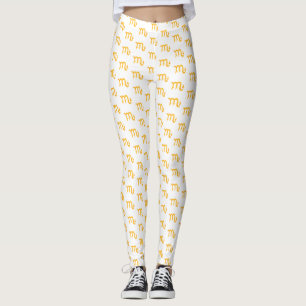 Leggings Symbole d'astrologie Golden Scorpio Personnalisé