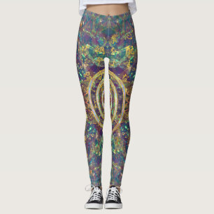 Leggings Symbole de Choku Rei d'or et préceptes de Reiki
