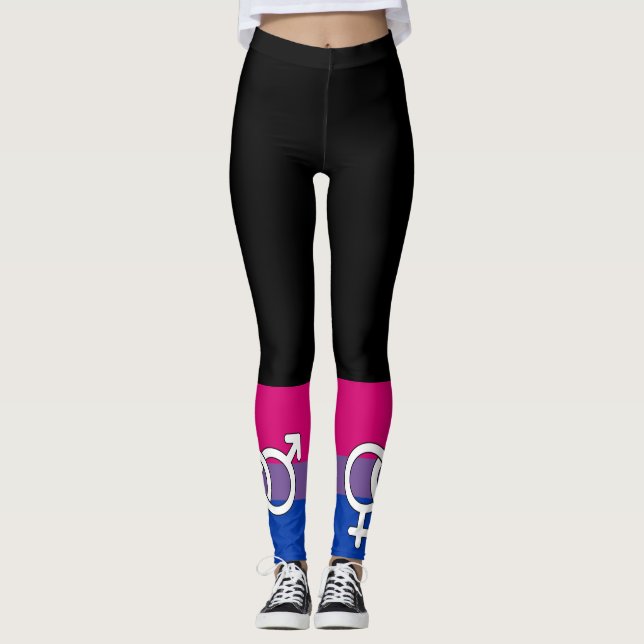 Leggings Symbole de la fierté bisexuelle (Devant)