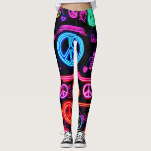 Leggings SYMBOLE DE LA PAIX DE NEON Motifs