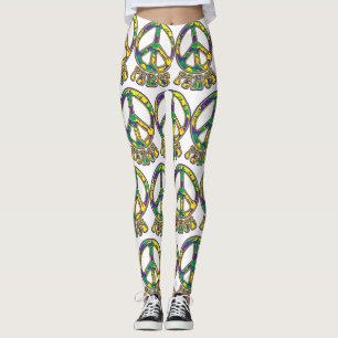 Leggings SYMBOLE DE LA PAIX Hippie les années 70 années 60