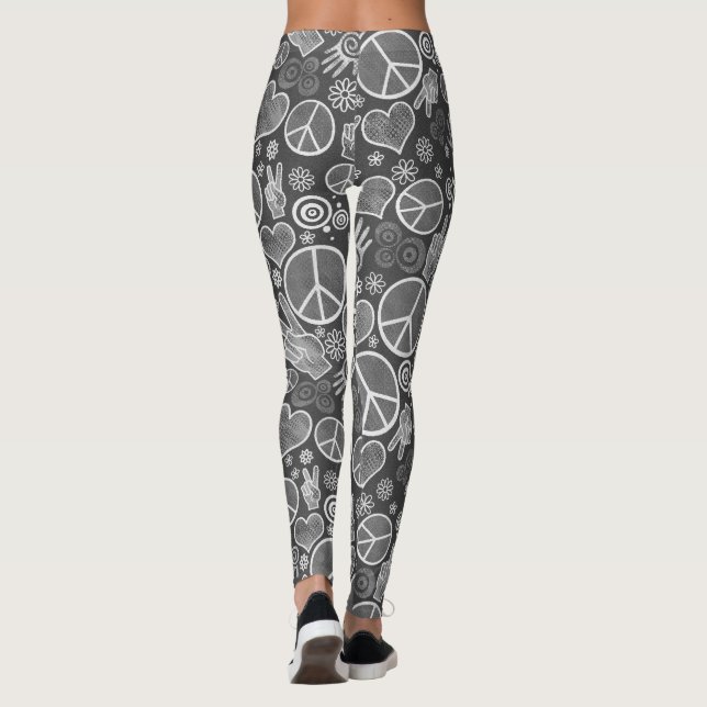 Leggings Symbole de la paix Hipster Pacifisme (Dos)