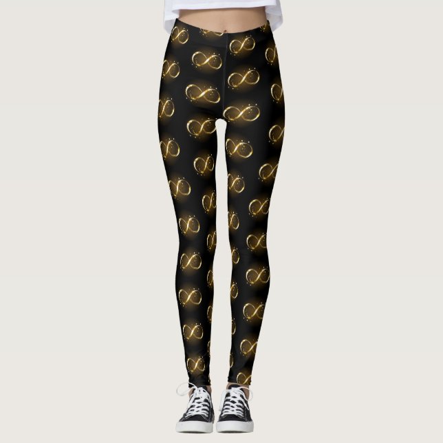 Leggings Symbole d'infini doré (Devant)