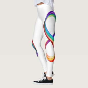 Leggings Symbole d'infinité arc-en-ciel stratifié