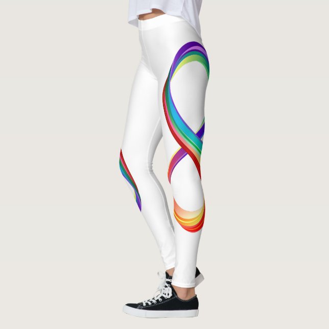 Leggings Symbole d'infinité arc-en-ciel stratifié (Gauche)