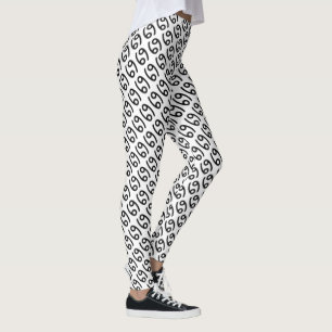 Leggings Symbole du cancer Zodiaque Standard par Kenneth Yo