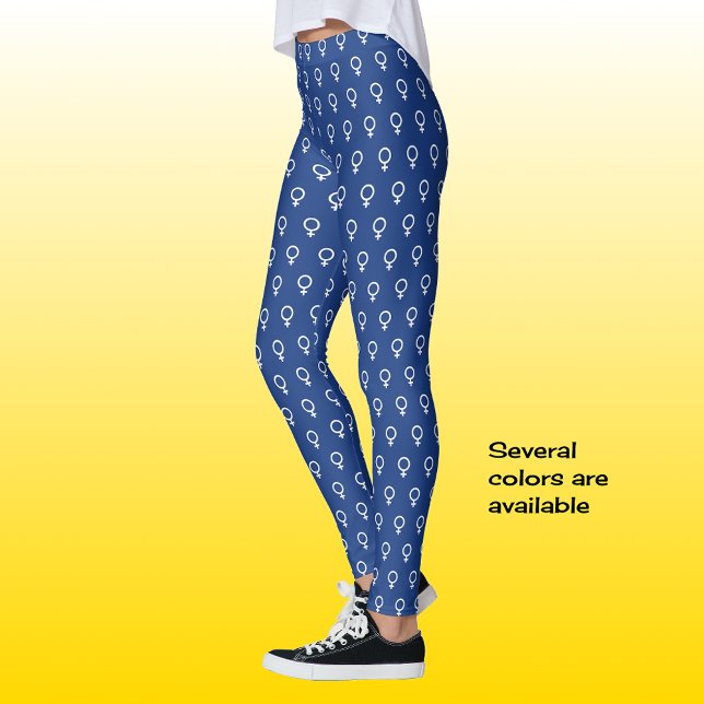 Leggings Symbole féministe bleu motif (Créateur téléchargé)