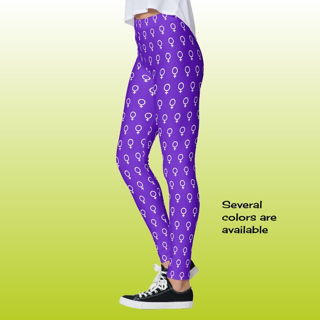 Leggings Symbole féministe motif moderne violet (Créateur téléchargé)