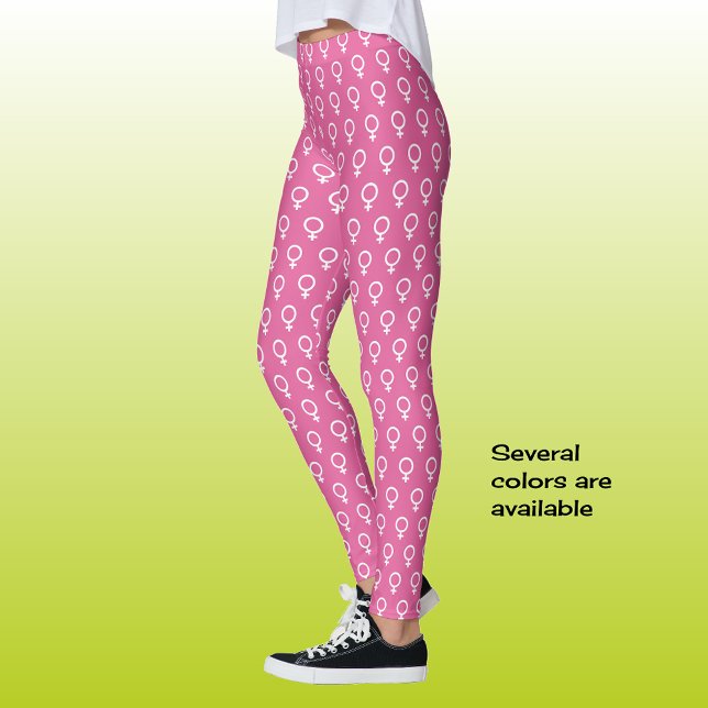 Leggings Symbole féministe rose motif (Créateur téléchargé)