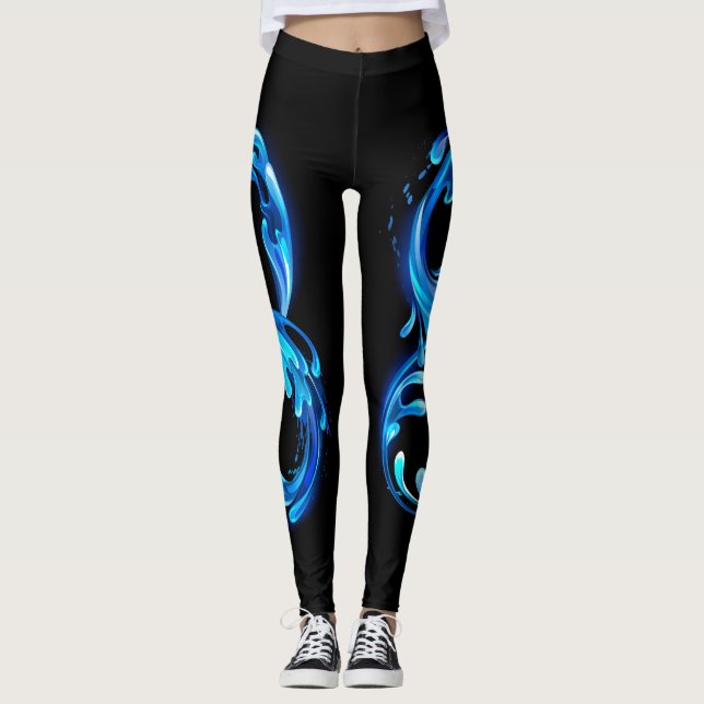 Leggings Symbole Infini d'Eau Claire et Froide (Devant)