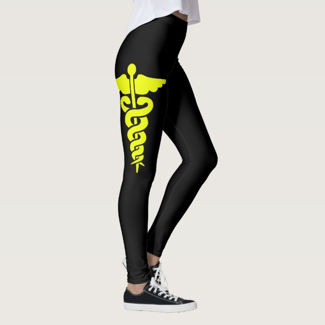 Leggings Symbole Médicale jaune (Droite)