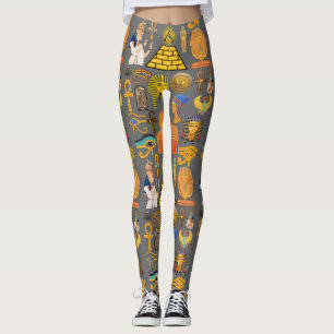 Leggings Symbole motif Hiéroglyphe égyptien antique