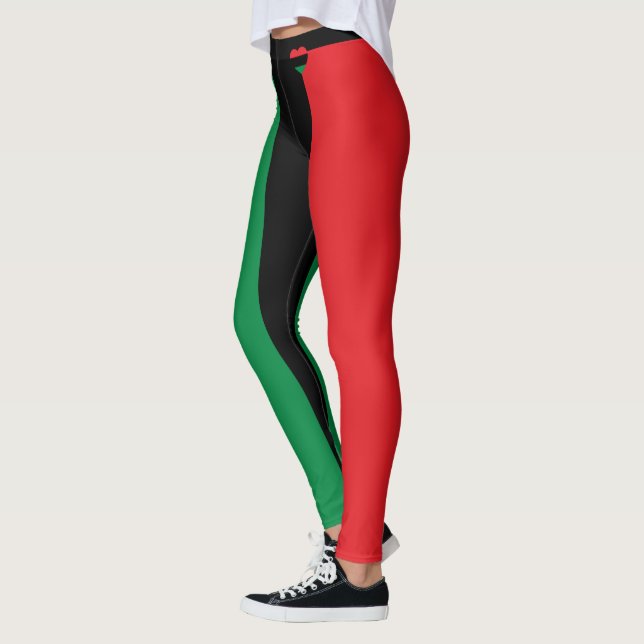 Leggings Symbole panafricain du drapeau mode Coeur & Unia (Gauche)