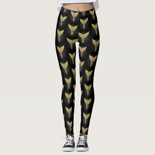 Leggings Symbole Polygonal Or Caduceus (Devant)