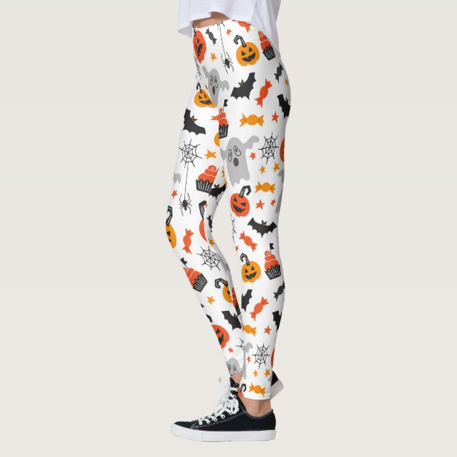 Leggings Symboles d'Halloween en continu motif (Gauche)